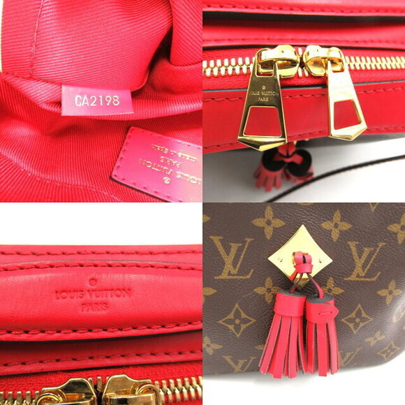 Louis Vuitton Saintonge Shoulder Bag Canvas Monogram Brown Red - Picture 9 of 10